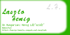 laszlo henig business card